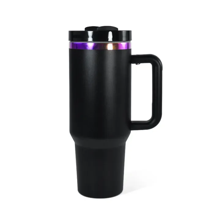 RTS US Warehouse 40OZ Powder Coated Tumbler with Purple Plated(Not for sublimation)