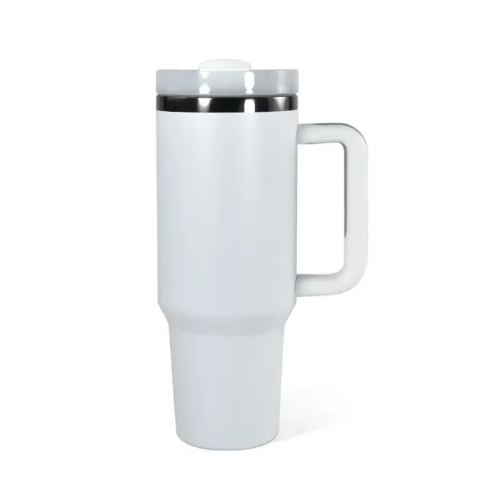 RTS US Warehouse 40OZ Powder Coated Tumbler with Gun-Gray Plated(Not for sublimation)