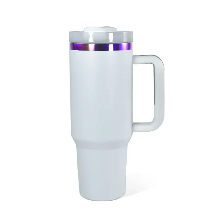 RTS US Warehouse 40OZ Powder Coated Tumbler with Purple Plated(Not for sublimation)