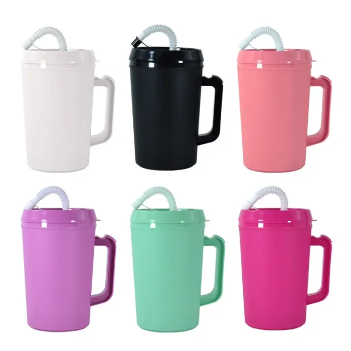 Clearance Sale US Warehouse BPA FREE 34oz colored plastic travel Cup (Not for sublimation)