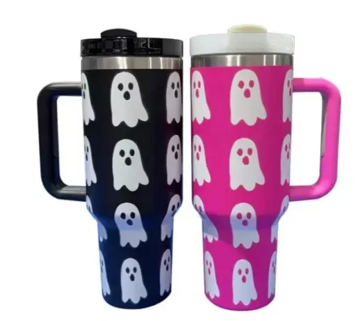 China Warehouse Ghost Printing 40oz Powder Coated tumbler