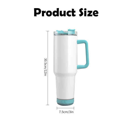 RTS US Warehouse 40OZ sublimation Speaker Tumbler with Handle