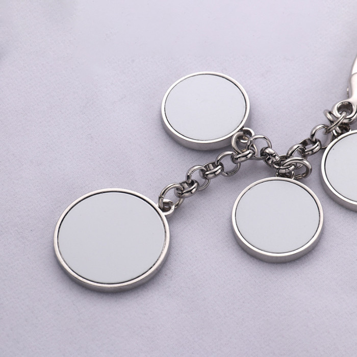 China Warehouse 50pcs zinc-alloy Sublimation Key Chain Keychains KeyChain