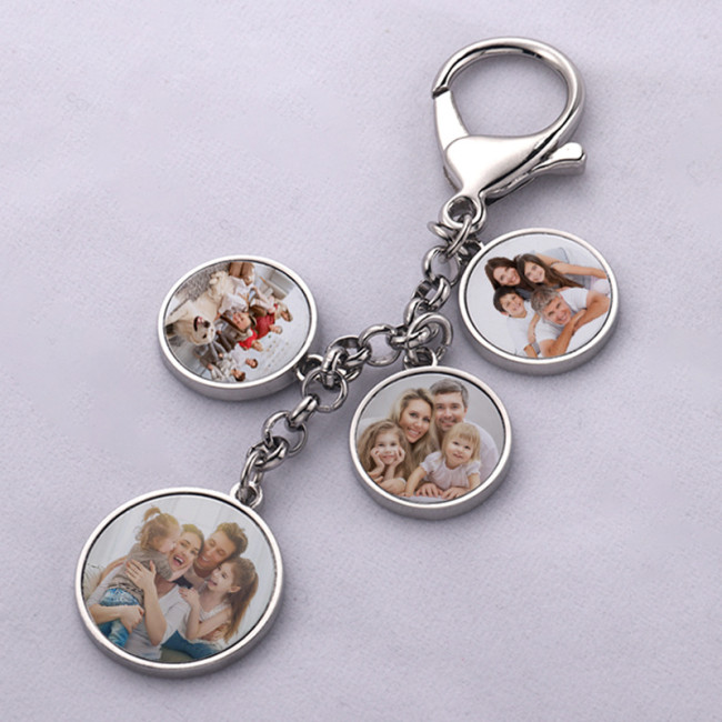 China Warehouse 50pcs zinc-alloy Sublimation Key Chain Keychains KeyChain