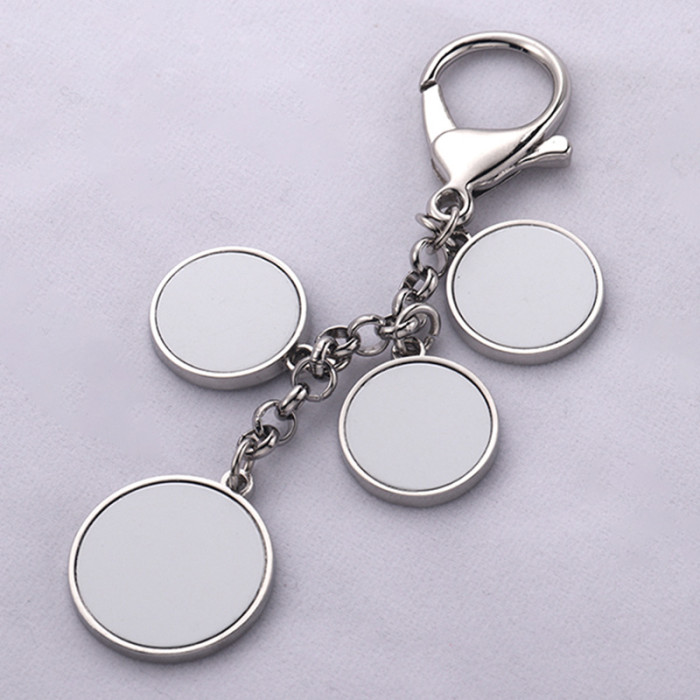 China Warehouse 50pcs zinc-alloy Sublimation Key Chain Keychains KeyChain
