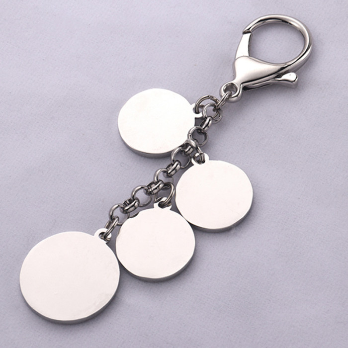 China Warehouse 50pcs zinc-alloy Sublimation Key Chain Keychains KeyChain