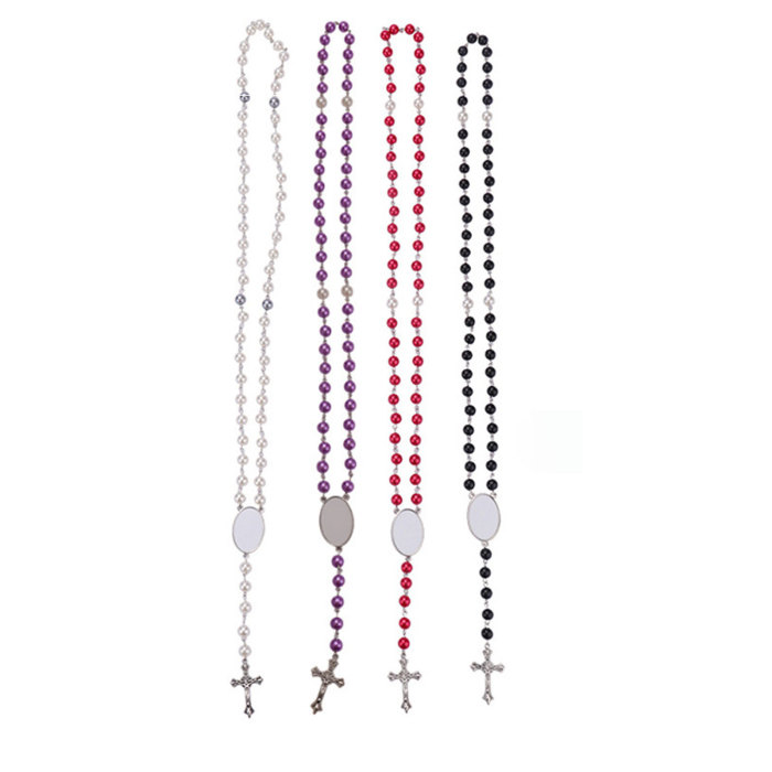 China Warehouse 50pcs zinc-alloy Beads Sublimation Necklace