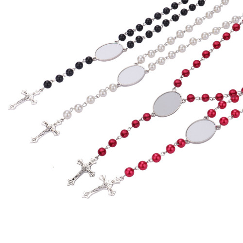 China Warehouse 50pcs zinc-alloy Beads Sublimation Necklace