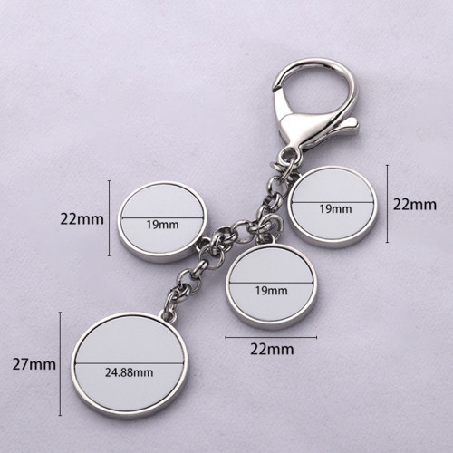 China Warehouse 50pcs zinc-alloy Sublimation Key Chain