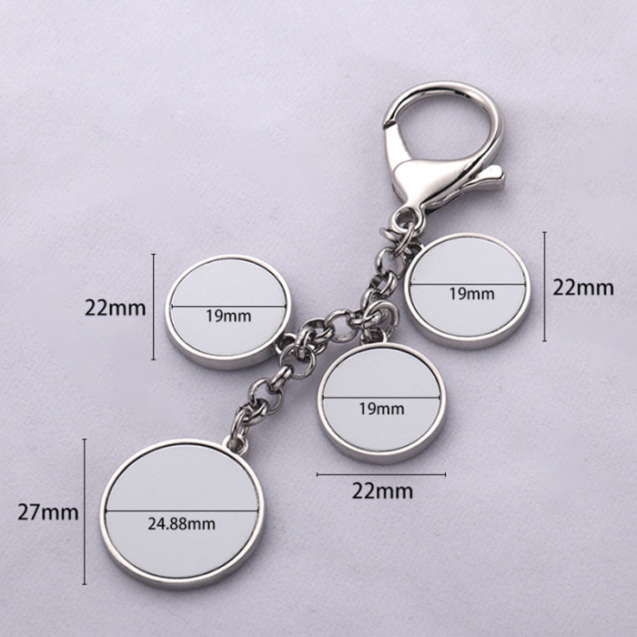 China Warehouse 50pcs zinc-alloy Sublimation Key Chain Keychains KeyChain