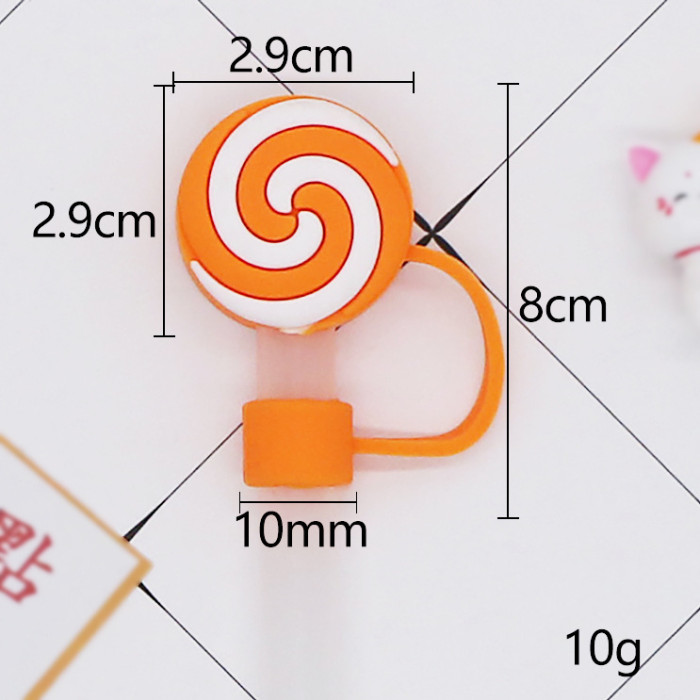 China Warehouse Reusable 10 mm Christmas Halloween Style Silicone Straw Toppers/Covers