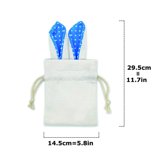 China Warehouse Sublimation Cotton and Linen Easter Bag Baskets