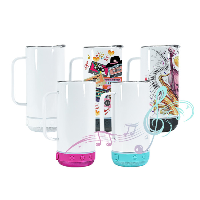 China Warehouse 14oz Sublimation Straight Speaker Tumbler Music Tumbler