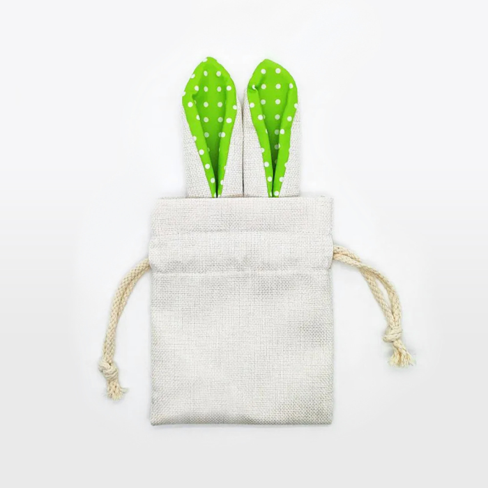 China Warehouse Sublimation Cotton and Linen Easter Bag Baskets
