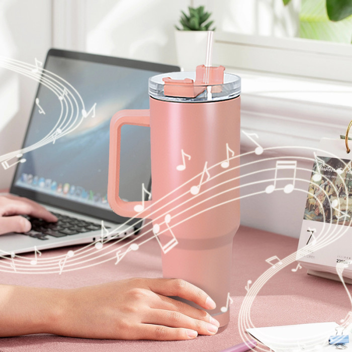 US Warehouse Matte Colored 40OZ sublimation blanks Speaker Tumbler Music Tumbler