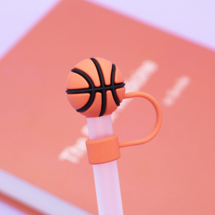China Warehouse Reusable 10 mm Cartoon Shape Silicone Straw Toppers/Covers