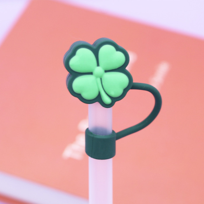 China Warehouse Reusable 10 mm Other Flower Shape Silicone Straw Toppers/Covers