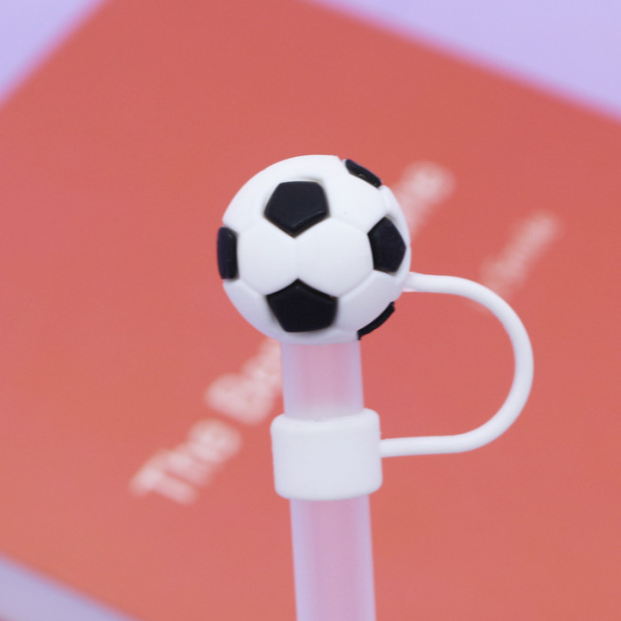 China Warehouse Reusable 10 mm Cartoon Shape Silicone Straw Toppers/Covers