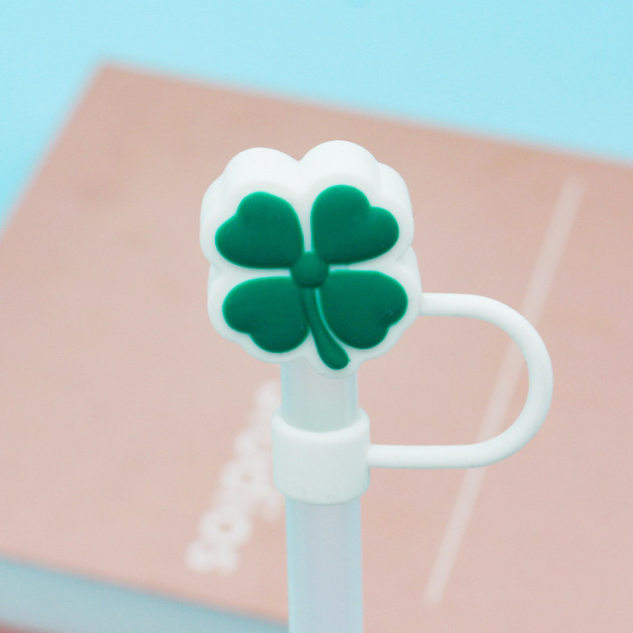China Warehouse Reusable 10 mm Other Flower Shape Silicone Straw Toppers/Covers
