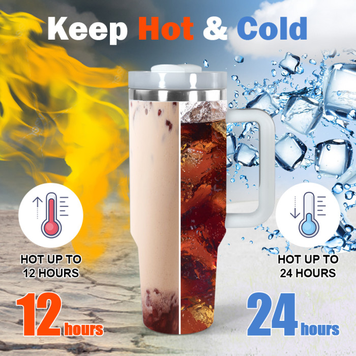 US Warehouse H2 white 40OZ powder coated tumblers(Not for sublimation)