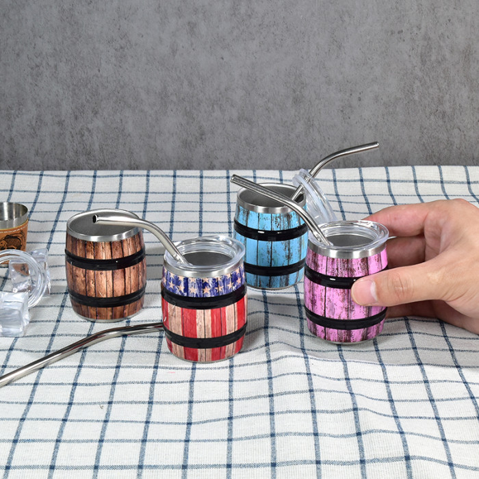 US Warehouse 3oz mini wine barrel Cup