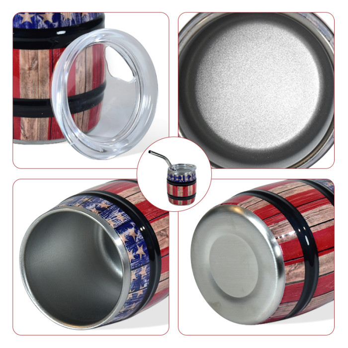 US Warehouse 3oz mini wine barrel Cup