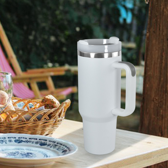 US Warehouse H2 white 40OZ powder coated tumblers(Not for sublimation)