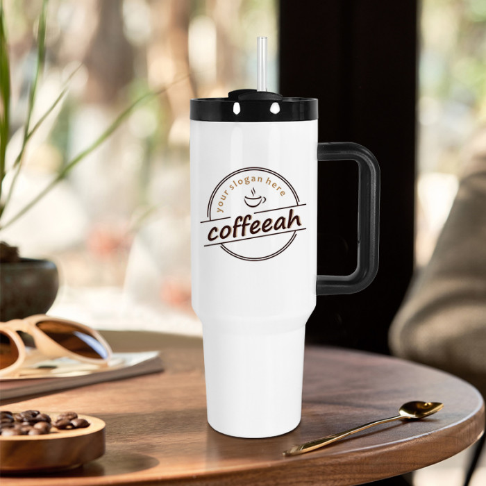 US Warehouse 40oz H2 Sublimation Tumbler with Black Handle