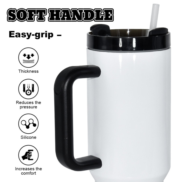 US Warehouse 40oz H2 Sublimation Tumbler with Black Handle