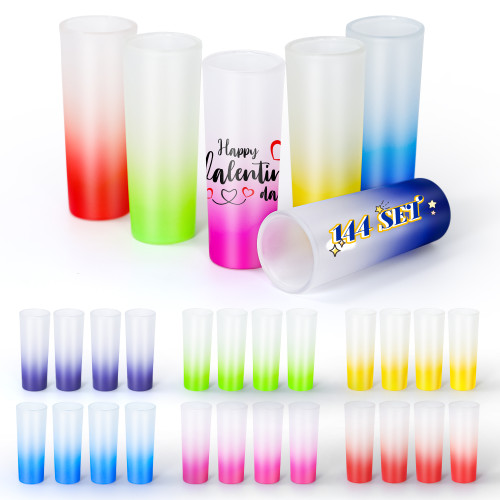 RTS US Warehouse 3oz Sublimation Colorful Shot Glass,mixed colors