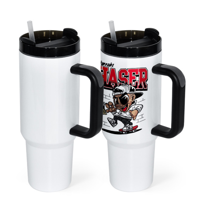 US Warehouse 40oz H2 Sublimation Tumbler with Black Handle