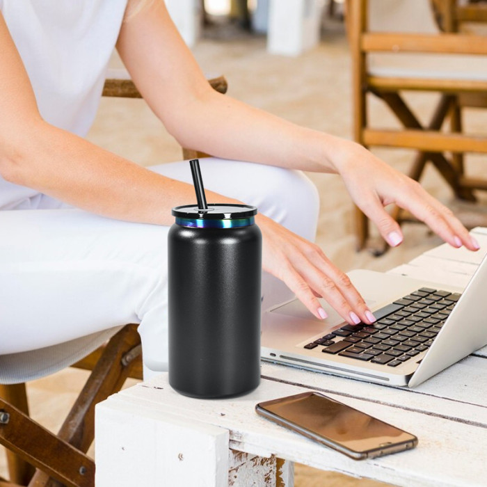 US Warehouse Stainless Steel 16oz Powder Coated Cup with Rainbow Plated Libby Cups