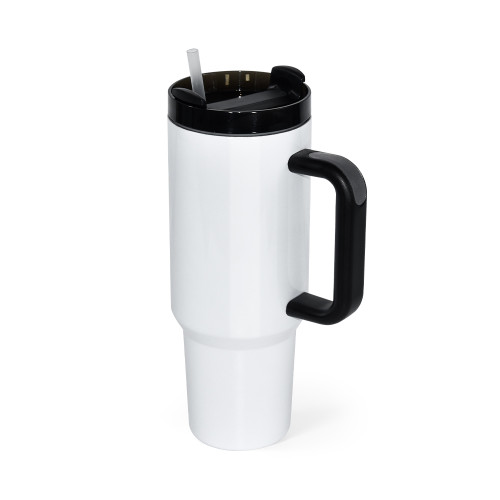 US Warehouse 40oz H2 Sublimation Tumbler with Handle(mixed white and black)