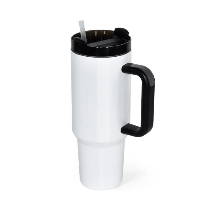 US Warehouse 40oz H2 Sublimation Tumbler with Handle(mixed white and black)