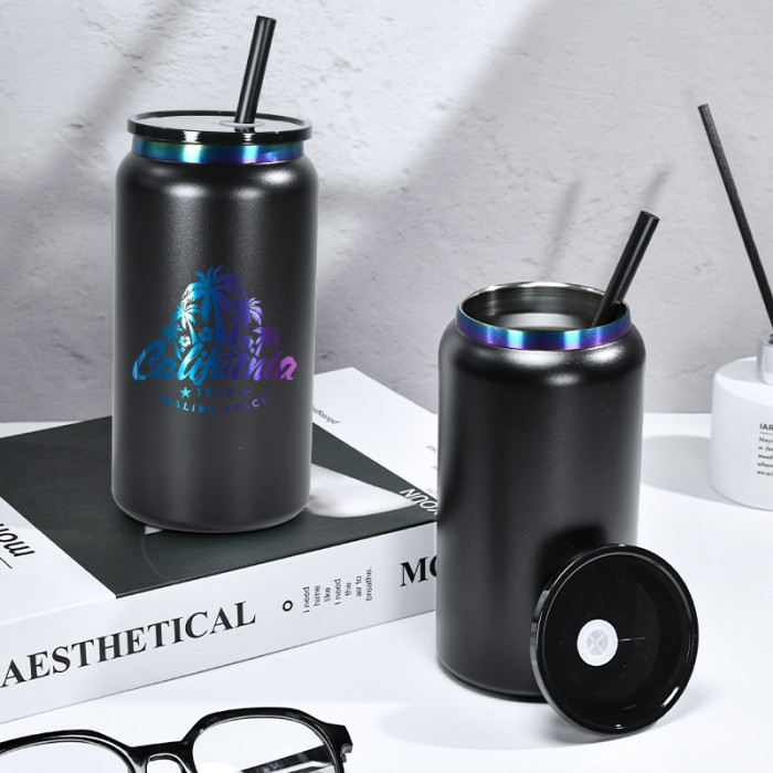 US Warehouse Stainless Steel 16oz Powder Coated Cup with Rainbow Plated Libby Cups