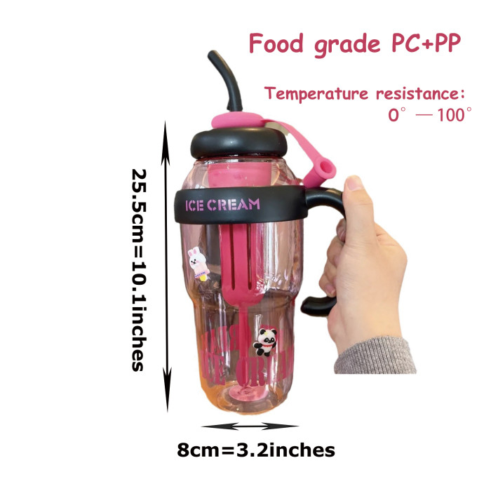 China Warehouse 44oz Plastic Big Capacity Water Bottle with Individual tea bin