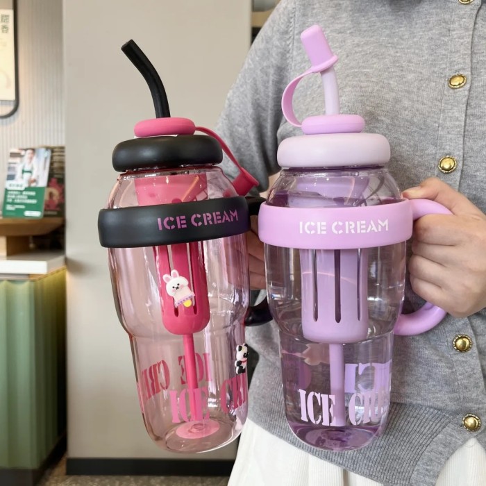 China Warehouse 44oz Plastic Big Capacity Water Bottle with Individual tea bin