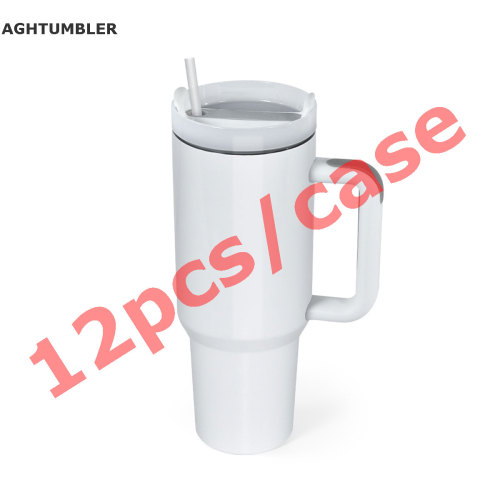 US Warehouse 40oz H2 Sublimation Tumbler with White Handle