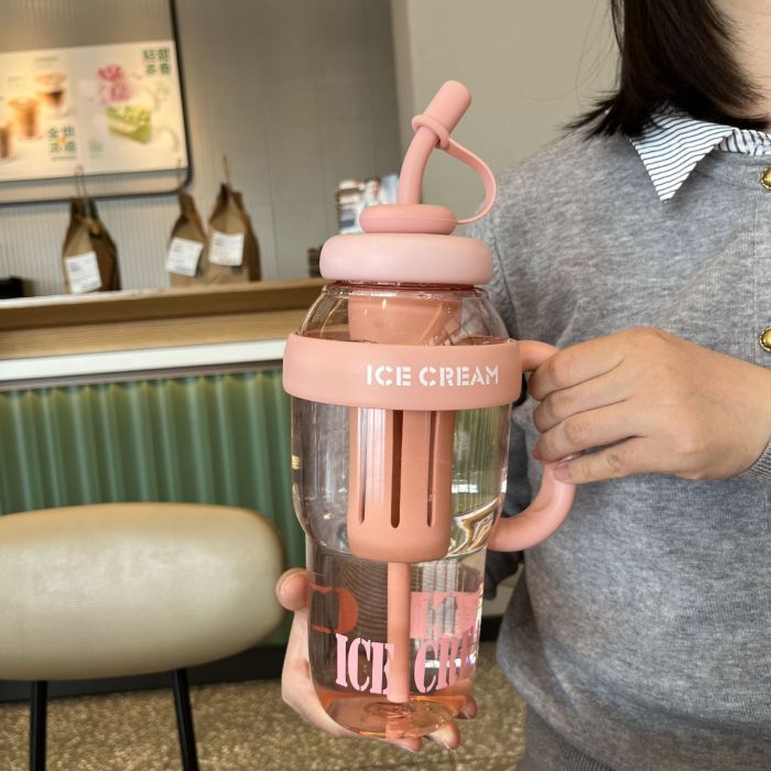 China Warehouse 44oz Plastic Big Capacity Water Bottle with Individual tea bin