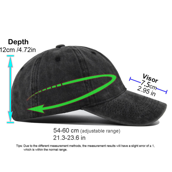 US Warehouse Plain Color 100% Cotton Vintage Adjustable Baseball Cap hats
