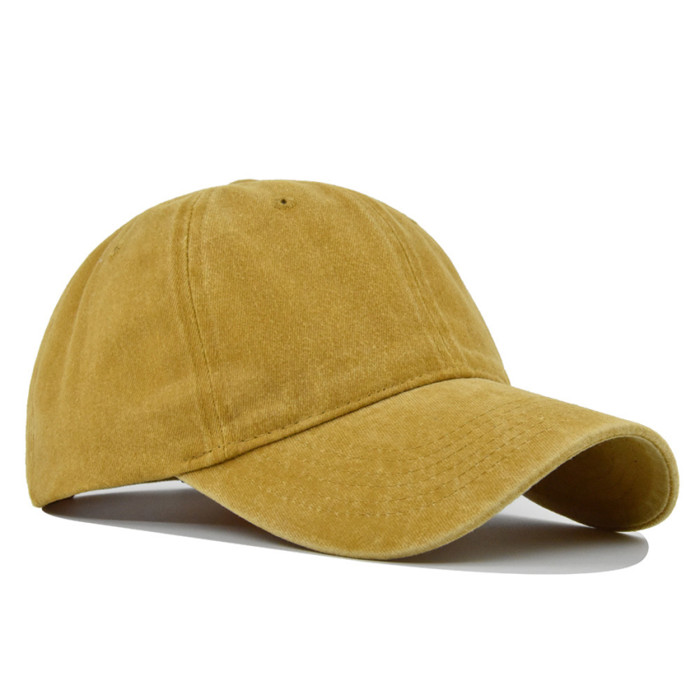 US Warehouse Plain Color 100% Cotton Vintage Adjustable Baseball Cap hats