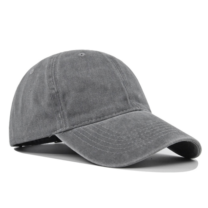 US Warehouse Plain Color 100% Cotton Vintage Adjustable Baseball Cap hats
