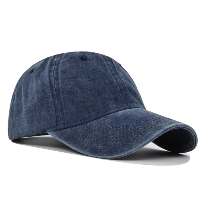 US Warehouse Plain Color 100% Cotton Vintage Adjustable Baseball Cap hats