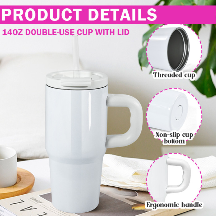 US Warehouse 14oz Sublimation Tumbler with Coffee Lids