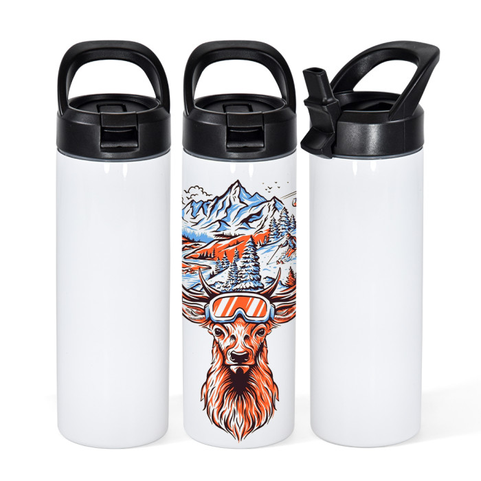 US Warehouse 20oz sublimation straight skinny tumblers with black handle lid