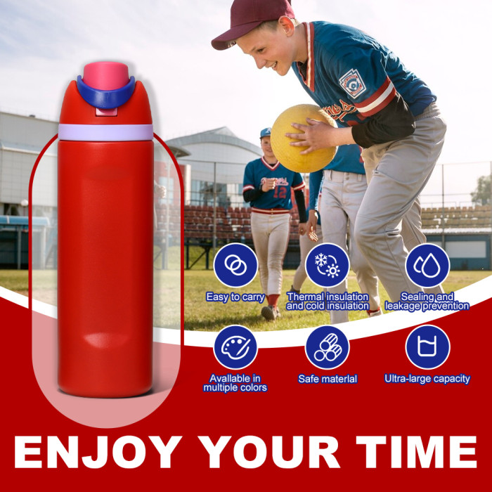 China Warehouse 19oz Powder Coated Portable Stainless Steel Sports Water Bottle
