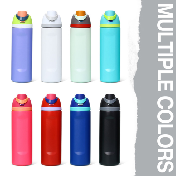 China Warehouse 19oz Powder Coated Portable Stainless Steel Sports Water Bottle