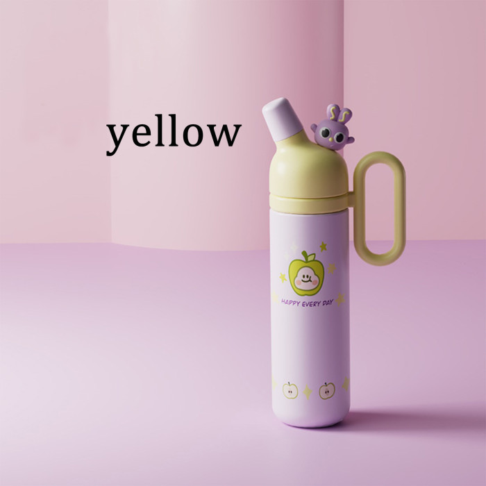 China Warehouse 27oz Large Capacity Cartoon Figures Portable Stainless Steel Kids Cup with handle and straw