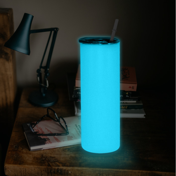 RTS US Warehouse Glow In The Dark 20oz Sublimation Straight Skinny Tumbler