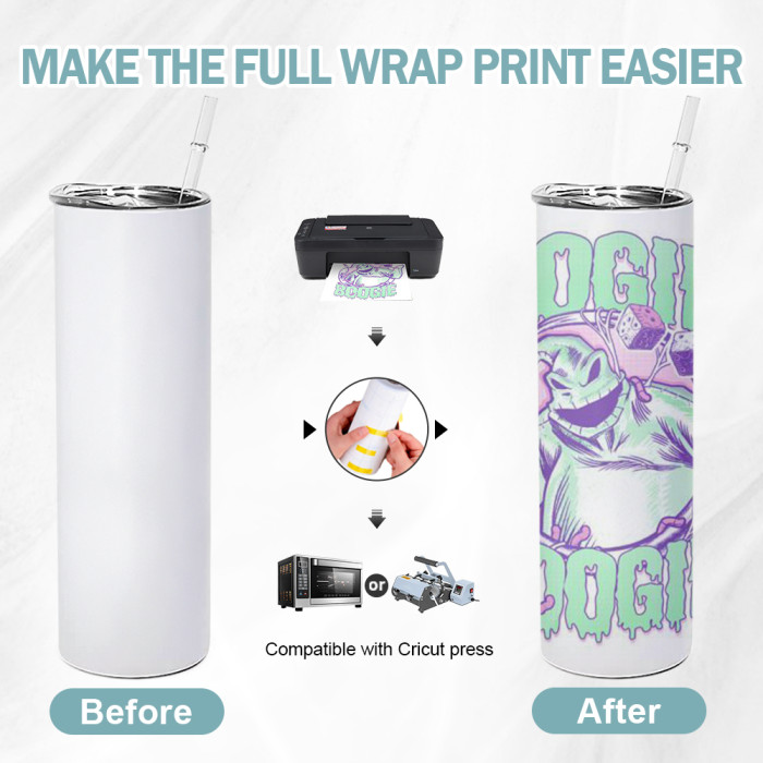 RTS US Warehouse matte flat/round bottom 20oz sublimation straight skinny tumblers